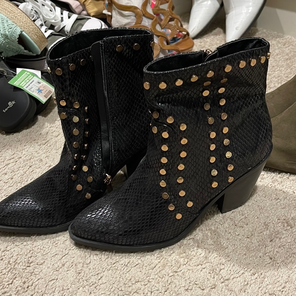 Black ankle boots